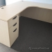 Blonde L Suite Desk with Pedestal Storage